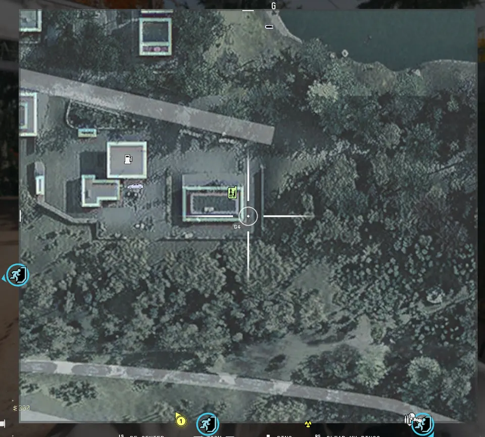 Green Dynamic Op phone-and-antenna marker on the Hajin Tac-Map in grid G4.