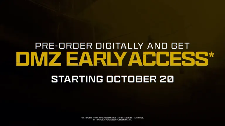 MW4 DMZ digital preorder announcement showing October20 early access.