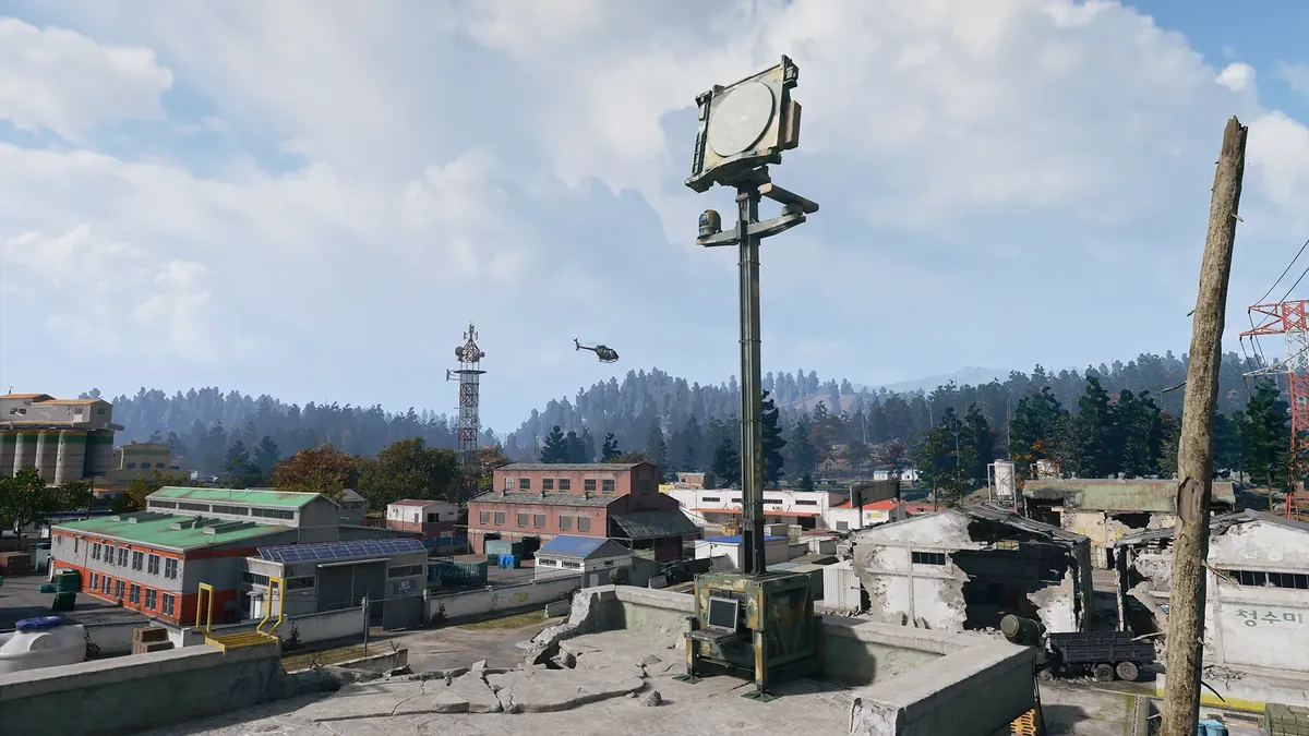 A UAV Tower above Hajin’s rooftops.