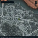 Zoomed Hajin map marking Ammo & Armor Cache east of Cheongun Village at X 2214, Y 2046