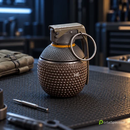 Frag Grenade lethal equipment on a workbench