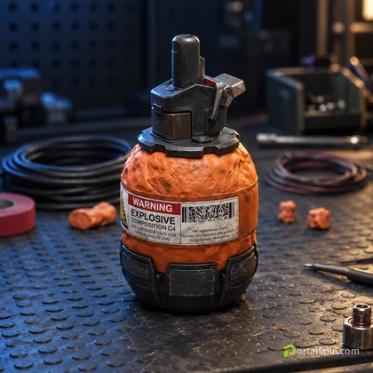 Sticky Grenade lethal equipment on a workbench in Modern Warfare 4
