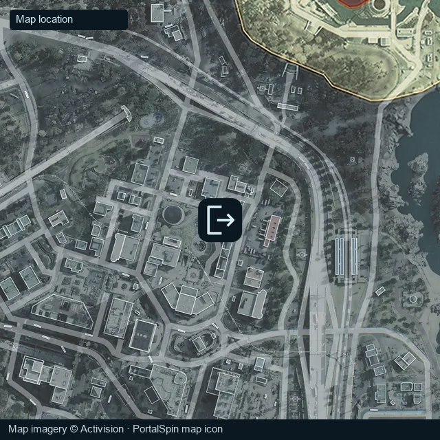 NuriGO Mall Exfil marked on the Hajin map