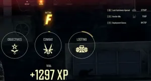 Deployment - Rating and XP breakdown