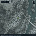 Zoomed Hajin map marking UAV Tower north of Deadtown at X 1217, Y 2609