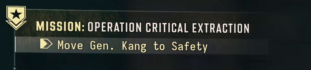 Call of Duty MW4 DMZ Operation Critical Extraction objective to move General Kang to safety in MW4 DMZ