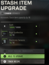 Stash Item Upgrade description costs controls