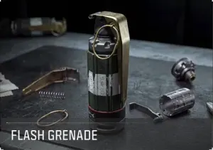Flash Grenade on a workbench in official Modern Warfare 4 artwork.
