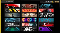 Eighteen official DMZ Calling Card design examples