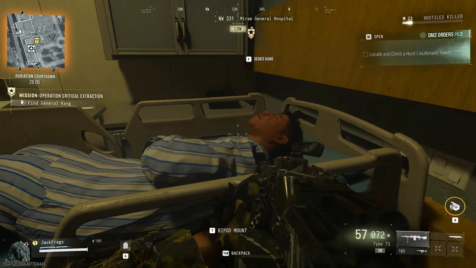 Critical Extraction — General Kang at Mirae General Hospital. Native game image.