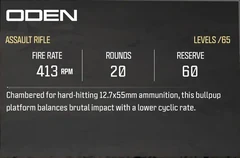 Oden — official weapon reference