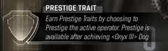 Operator Prestige — active Operator and Onyx III tooltip