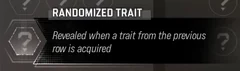 Randomized Trait — reveal after previous-row acquisition