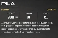 PILA — official weapon reference