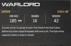Warlord — official weapon reference