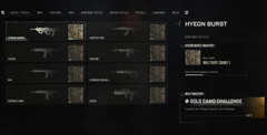 Weapon Mastery, next challenge and tracking menu