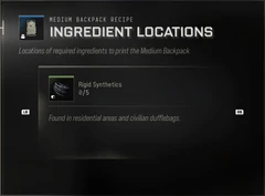 Rigid Synthetics: Found in residential areas and civilian dufflebags.