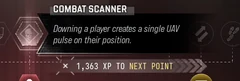 Combat Scanner selected Trait tooltip: Downing a player creates a single UAV pulse on their position.