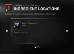 Military Composites ingredient hint naming Colossus