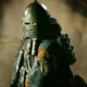 Bale in a green armored helmet and camouflage in MW4 DMZ