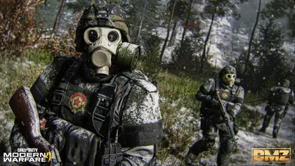 Masked hostiles in woodland in MW4 DMZ