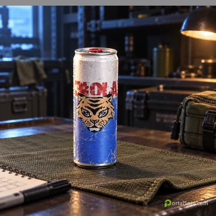 Energy Drink consumable on a workbench in MW4 DMZ.