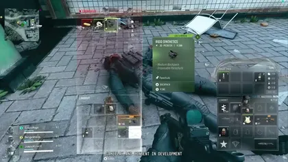Rigid Synthetics crafting-use list mentioning Disposable Parachute in MW4 DMZ