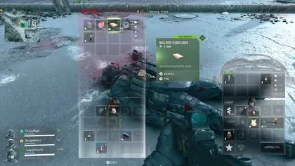 Ballistic Flight Logs selected in a player backpack in MW4 DMZ