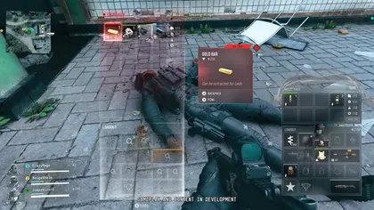 Gold Bar selected in a player backpack in MW4 DMZ