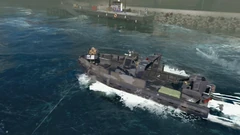 Call of Duty MW4 DMZ Marine Gas Station fuel pumps and waterfront jetty in MW4 DMZ