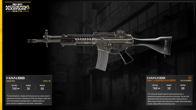 HAN 86 official MW4 Beta weapon sheet