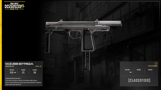 WZ.55 STRIGA full official MW4 Beta weapon sheet