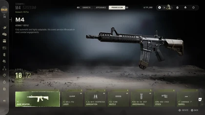 M4 attachment progression in MW4 DMZ