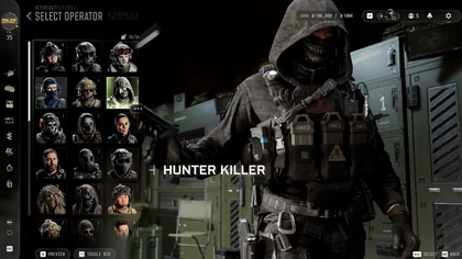 Hunter Killer Operator selection in MW4 DMZ