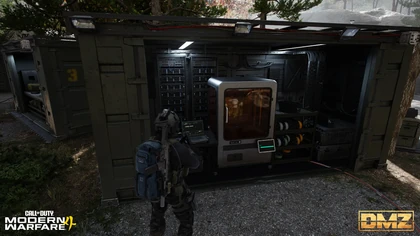 Physical FOB 3D Printer inside a container with its Terminal Access laptop in MW4 DMZ
